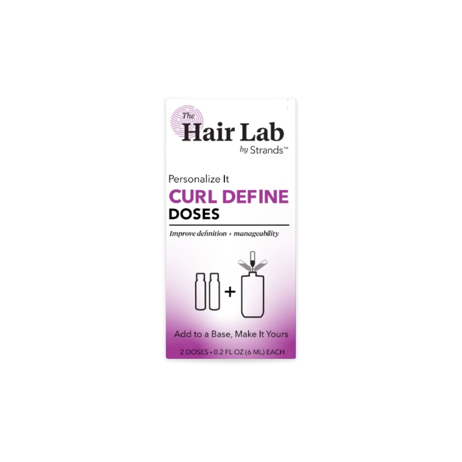 The Hair Lab Curl Define Dose Set with Chia and Flax Seed Extracts to Tame Hair, 2 x 0.2 fl oz