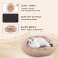thumbnail image 3 of Cama relajante tipo donut FluffyDream para perros y gatos, 30 pulgadas, color marrón, 3 of 5