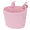 Pink, variant on Small Bike Basket, Woven Cotton Rope Front Handlebar Basket for Bicycle, Foldable Storage Holder for Small Scooter, Tricycle, Balance Bike, Pink