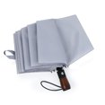 thumbnail image 2 of Viaje plegable camping paraguas sol lluvia al aire libre automático extra de 10 huesos con asa de madera Accesorios a prueba de viento Gris Methold HA009540-03, 2 of 6