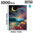 thumbnail image 3 of 1000pcs Adult Puzzle, 29.4*19.6 Inches Large Size, Seaside Flowers Design, Perfect for DIY Creative Fun with Family and Friends., 3 of 9