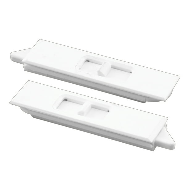 Slideco Tilt Latch Pair, White Plastic Construction, springloaded, SnapIn