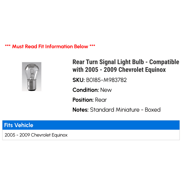 2008 Chevy Equinox Brake Light Bulb Number Shelly Lighting