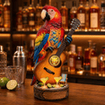 thumbnail image 2 of Tropical Parrot Desktop Light Statue, Resin Parrot Guitar Figurine Soft Ambient Tabletop Lamp with Beach Lime Mini Chair Accents for Home Bar Table Decor, 2 of 7