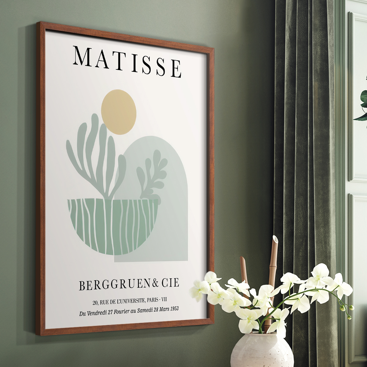 Matisse CLXXXII Framed Print in Brown Solid Wood 8 x 10 Framed Print