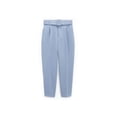 thumbnail image 5 of New women's all-match basic style belted high-waist casual long pants-Rose Red-S, 5 of 6