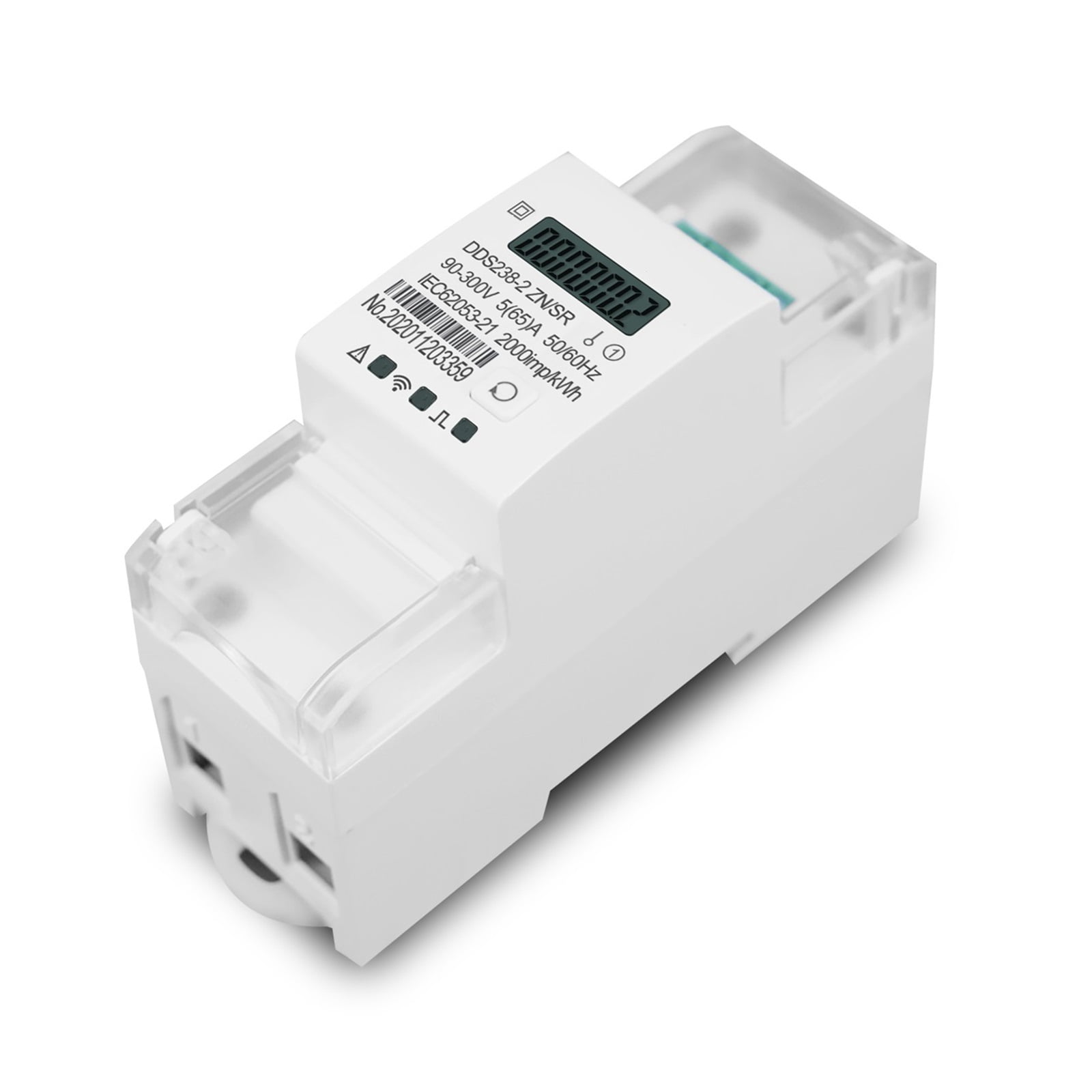 Single Phase Remote Control ON/OFF 65A Multi Function Din Rail Energy Meter 90-300V Kwh Watt Hour Meter Power Consumption Monitor ,Overload Protection