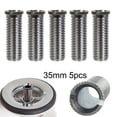 thumbnail image 1 of Luckyn 5 Pcs 35mm Kitchen Sink Basket Strainer Waste Threaded Screw Connector, 1 of 4