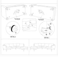 thumbnail image 6 of Paisley Mid-Century L-Shaped Pillow Back Microfiber Right-Facing Sectional Gray, 6 of 7
