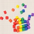 thumbnail image 3 of 100 cubos cuadrados de madera para manualidades, accesorios, materiales de construcción, bloques de madera de corte preciso para niños y adultos, juego colorido (1 cm, 2 cm, 50 de cada uno), 3 of 7