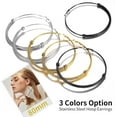 thumbnail image 4 of ChainsHouse Gold Plated Hoop Earring for Women Half Mesh Link Hypoallergenic Trendy Large Hoops, 80mm, 4 of 9