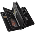 thumbnail image 4 of Motorola Moto Edges G100 Case Wallet Flip Card Holder Pu Leather Magnetic Protective Flip Cover - Black, 4 of 5