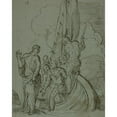 thumbnail image 2 of Domenico Campagnola 20x24 Black Ornate Framed Double Matted Museum Art Print Titled: Christ Walking on the Water, Peter Following (C. 1550), 2 of 5