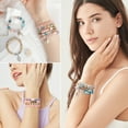 thumbnail image 2 of AEDAMURRA 8 Pcs Bracelets for Women, Bohemian Stackable Stretch Retro Gifts Jewelry Colored and Pink, 2 of 6