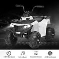 thumbnail image 3 of Gymax 6V Battery Powered Kids Ride On ATV 4-Wheeler Quad w/ MP3 & LED Headlight White, 3 of 10