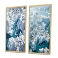 thumbnail image 3 of Designart "Majestic Aerial View Arctic Rivers and Icebergs" Glacier Framed Wall Art Set Of 2 - Country Blue Gallery Wall Frame Set For Home Decor, 3 of 6