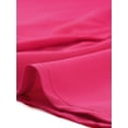 thumbnail image 5 of Blusa elegante con cuello de pajarita para mujer, blusa de gasa de trabajo de manga larga con volantes Rosa Caliente S, 5 of 5