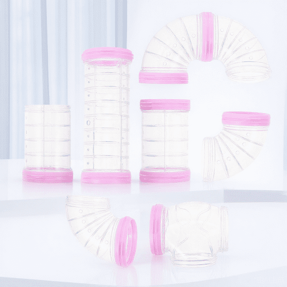 LOLIPPYY Plastic Hamster Tubes Cage Enrichment Set for Mice, Gerbils and Small Pets