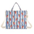 thumbnail image 7 of FORMRS Womens Corduroy Tote Bag Crossbody Shoulder Purse Handbag with Detachable Strap, Blue Pepper Pattern, 7 of 7