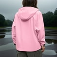 thumbnail image 6 of ZQUUVOU Women's Raincoats Lightweight Waterproof Windproof Jacket Adjustable Windbreaker Rain Jackets Hooded with Pockets Pink, 6 of 8