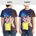 thumbnail image 3 of 2d Cartoon Music Gorillaz Teen T-Shirt Crewneck Short Sleeve Double-Sided Print Summer Tee Shirts Top For Youth Boys Girls Children Medium, 3 of 7