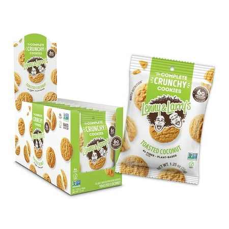 Lenny & Larry's The Complete CRUNCHY Cookie, 1.25oz-TOASTED COCONUT , 6g Protein, 12ct