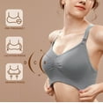 thumbnail image 3 of Womens Sleeping Nursing Bra Wirefree front buckle Breastfeeding Maternity Bralette Pack of 3, 3 of 7