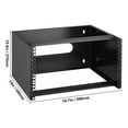 thumbnail image 4 of KFFKFF 6U Wall Mount Rack, 355.6mm Depth, Supports up to 22.68kg, Includes Cage Nuts for 482.6mm Wide Shallow Server and Network Equipment, 4 of 9