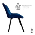 thumbnail image 4 of Set 2 Sillas Comedor Velvet Tapizada Terciopelo Sala Eames azul Grande, 4 of 7