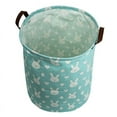 thumbnail image 7 of Laundry Basket with Strong Handles - Waterproof Dirty Clothes Laundry Basket, Collapsible & Convenient Home Organizer Containers for Kids Toys, Baby Clothing ( Blue Rabbit ), 7 of 7