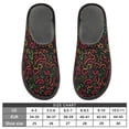 thumbnail image 5 of IAUYY Memory Foam House Slippers Suitable for Both Men and Women. Comfortable, Anti-Slip Plush Flat-Bottomed Slippers The Best Holiday Gift Red and Green Lines, 5 of 9