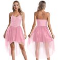 thumbnail image 3 of Disfraz de hada elfo de Halloween para mujer, disfraz de Cosplay de Anime con lentejuelas brillantes, dobladillo de tul alto y bajo, vestido de princesa, ropa de fiesta, 3 of 5