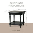 thumbnail image 5 of Maven Lane Pullman Traditional Square Wooden Side Table, Antiqued Black Finish, 5 of 7