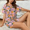 thumbnail image 6 of Bixox Women's Fruit Printed Pajama Set 2 Piece Lounge Set Top and Shorts Soft Pajamas, Shorts with Pockets, 6 of 7