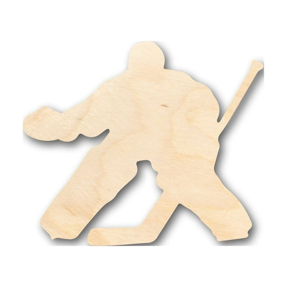 Unfinished Wood Hockey Goalie Shape - Craft - up to 46" DIY 10" / 1/2"