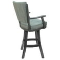 thumbnail image 2 of Classic Counter 26" Solid Wood Bar Stool - Watusi Aquatint Teal Fabric - Gray, 2 of 2
