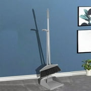 Dvkptbk Portable Broom Brooms Indoor Standing Storage Buckle Type Brooms and Dustpan Set with Scraping Teeth Cleaning Suitable for Home