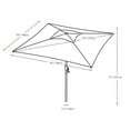 thumbnail image 4 of Pemberly Row Sand Gray Fabric 6.5ft x 6.5ft Square Tilting Market Patio Umbrella, 4 of 8