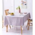 thumbnail image 3 of Fennco Styles Woven Gingham Tassel Cotton Tablecloth 80" W x 56" L - Purple Checkered Rectangle Table Cover for Everyday Use, Home, Dining Table Décor, Banquets, Farmhouse, Special Events, 3 of 6