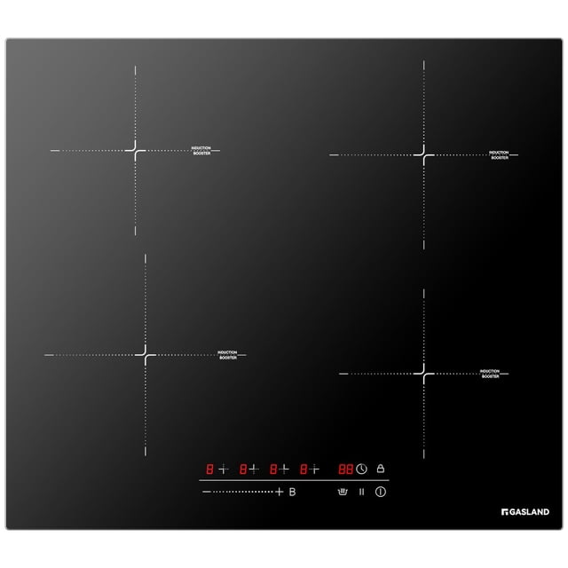 Placa de inducción GASLAND de 24 pulgadas, 4 quemadores, 7200 W, 240 V