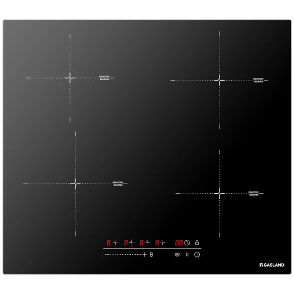 Placa de inducción GASLAND de 24 pulgadas, 4 quemadores, 7200 W, 240 V