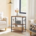 thumbnail image 3 of Carro de Servicio Multiusos HOMEMAKE FURNITURE 3 Capas Color madera Industrial Rústico, 3 of 6