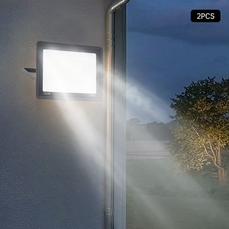 

Miumaeov 2 Pcs 150W LED Flood Light Work Light with 180 LED Light Beads 12000LM Super Bright Security Lights IP66 for Yard Garden Courtyards Swimming Pools Parking Lots Entrances