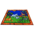 thumbnail image 1 of Kids World Carpets Children's Multicolor Nylon Educational Safari Play Area Rug (6'6 x 8'4) - EXACT SIZE - EXACT SIZE, 1 of 2
