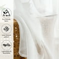 thumbnail image 2 of Semi-Sheer Curtains 52x96 in, Light Filtering Curtains 2 Panel, Grommet Window Sheer Curtain for Ventilation, Elegant Decor Voile Curtains & Drapes for Living Room Bedroom Dinning, white, 2 of 7