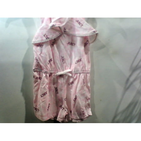 Juicy Couture Little Girl's Logo Knit Romper - Pink Multi -, pink multi, Size 4