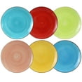 thumbnail image 2 of Elama Sebastian 6 Piece Stoneware Dinner Plate Set in Assorted Colors, 2 of 7