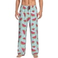 thumbnail image 2 of Goofa Watermelon Printed Soft Pajama Pants for Men, Wide Leg Comfy Casual Lounge Yoga Pants-Medium, 2 of 9
