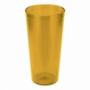 Winco PTP-20A Pebbled Tumblers - 20 oz, Amber