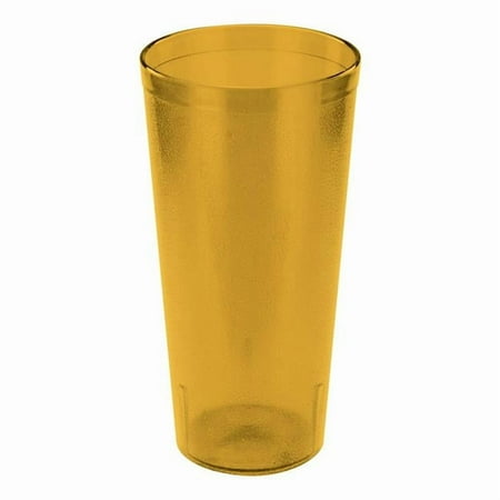 Winco PTP-20A Pebbled Tumblers - 20 oz, Amber